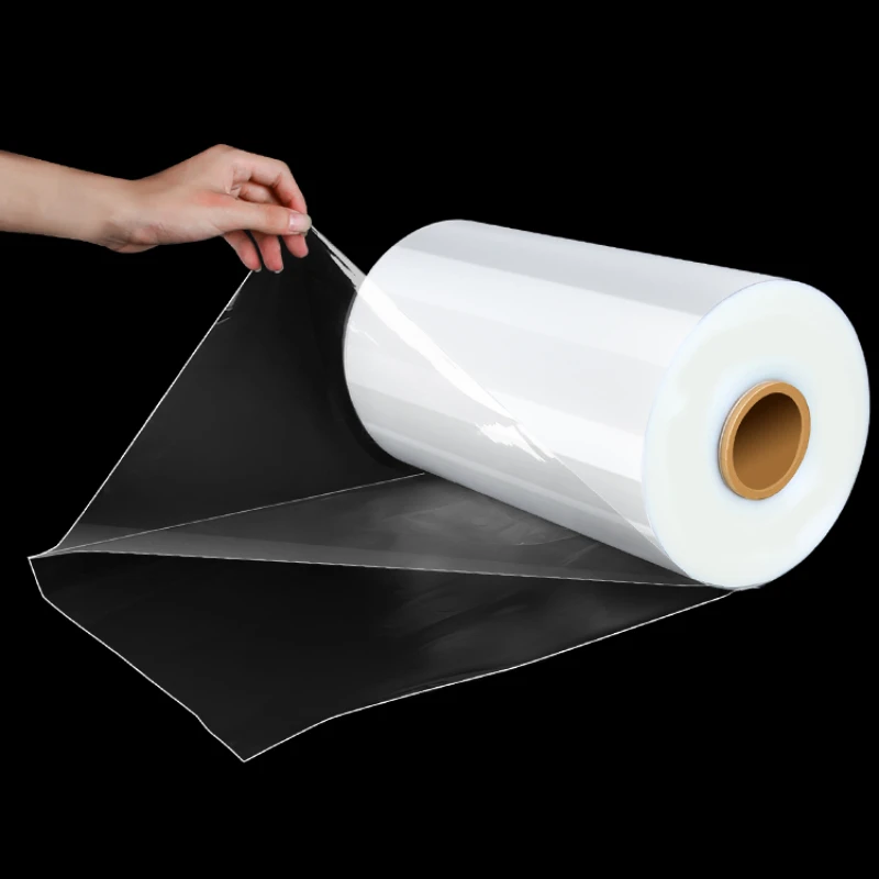 POF Heat Shrink Folding Film Storage Packaging Plastic Sealing Protective Film Whole Roll Shoe Sealing Transparent