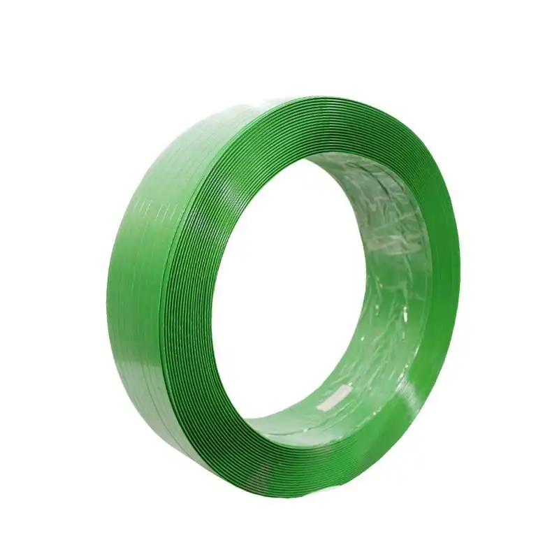 Green PET Packing Strap 16 Mm Width Polyester (Pet) Strapping 1200 Length Coil 480Kg Break Strength Pet Strapping Belt