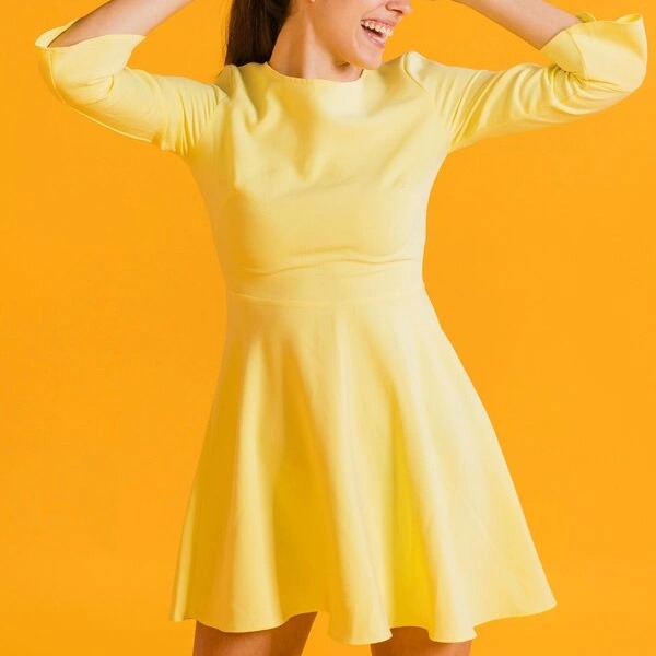 thumbnail Yellow Spotlight Elegant Dress